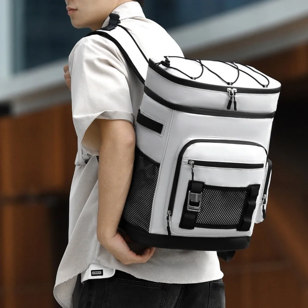 Newest Waterproof Insulated Backpack Large Capacity Leak-Proof Cooler Bag High Grade Heat Insulation Cooler Backpack Camping