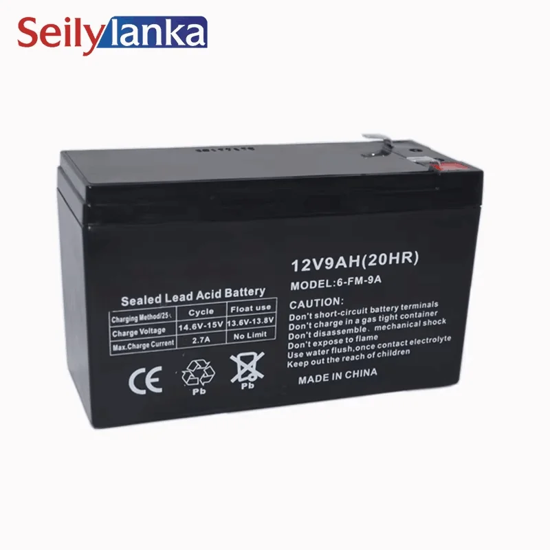 

12V 9.0AH Battery Sealed Storage Batteries Lead Acid Rechargeable for sound night light monitor