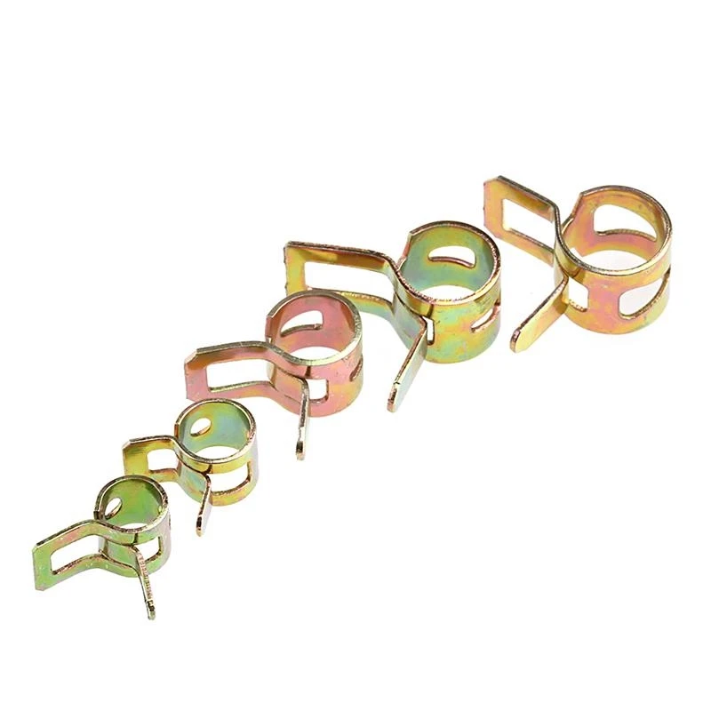 50Pcs 5/6/7/8/9mm Spring Clip Line Hose Water Pipe Tube Clamps Fastener