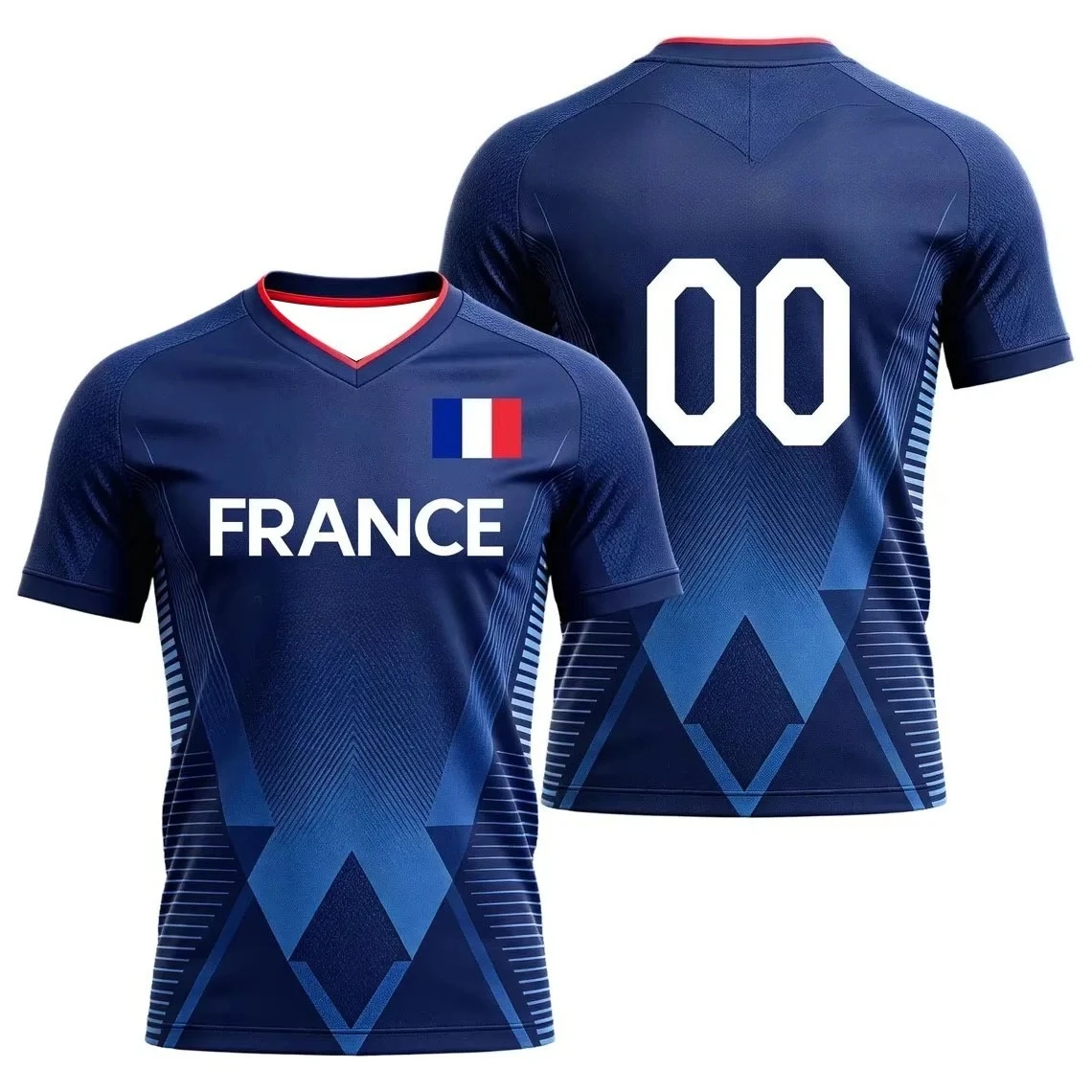 2026 Summer Fashion French Fashion Competition Style 3D Printing Quick Drying Fans Fitness Sports T-shirt Casual Loose T-shirt