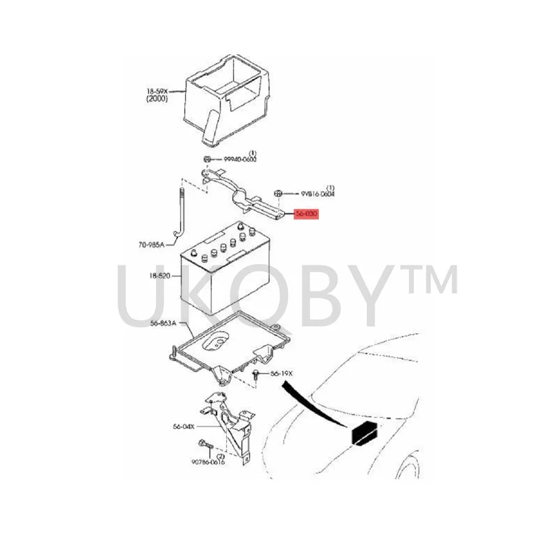 B26H5603XDL1 Suitable for Ma zd a 323 Haifu Xingfu Meilai Pulima Storage capacitor pressure plate screw bolt hook