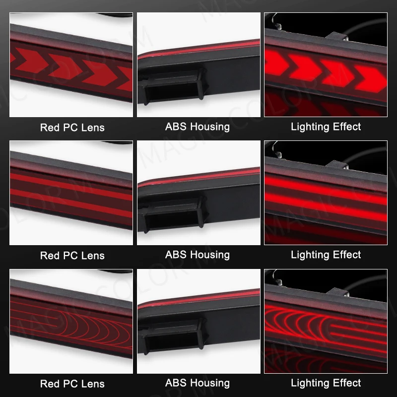 Magic colorM Rear Bumper Reflector Light For Honda Accord Odyssey CR-V Acura TSX Element LED Turn Signal Warning Brake Lamps