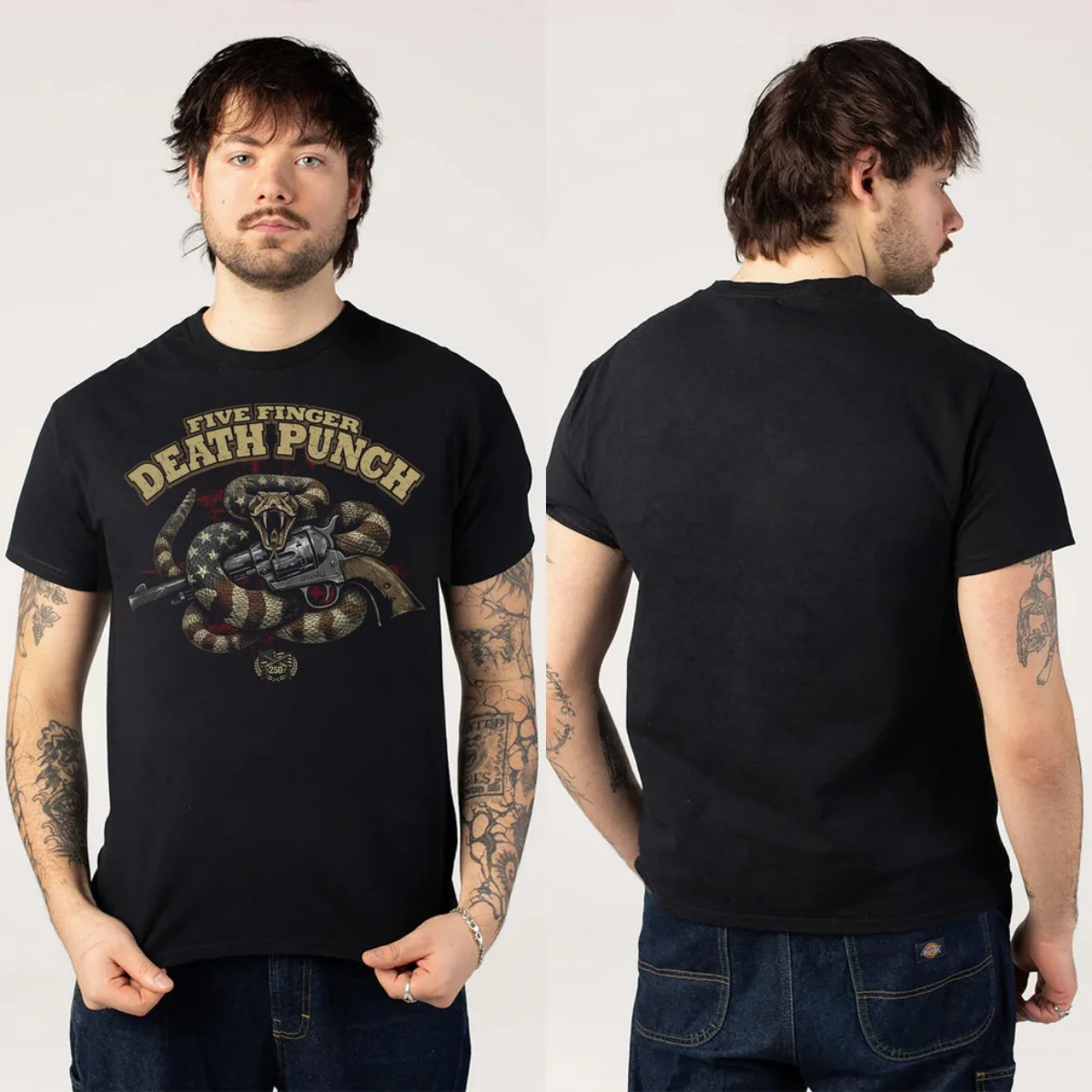 Retro Five Finger Death Punch Graphic Cotton T-shirt Unisex Summer Short Sleeve Fashion Brand Tee Luxury Casual Vintage Tees