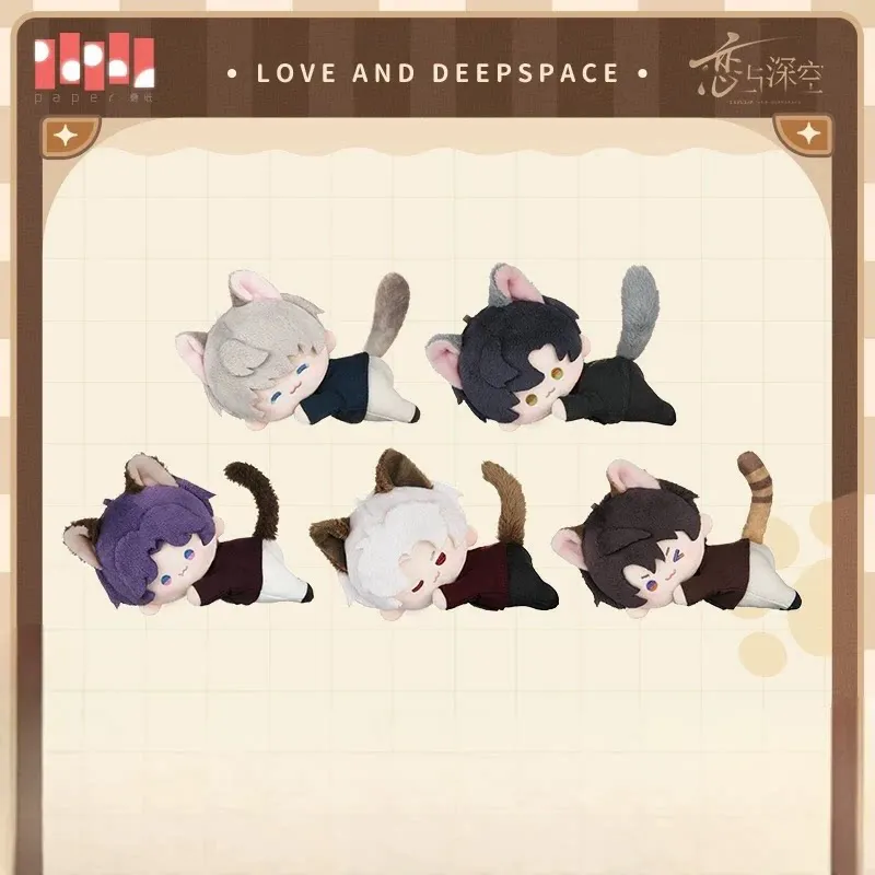 Love And Deepspace Plush Doll Badge Mug Note Pad Set Cute Cat Themed Collectible For Game Fans