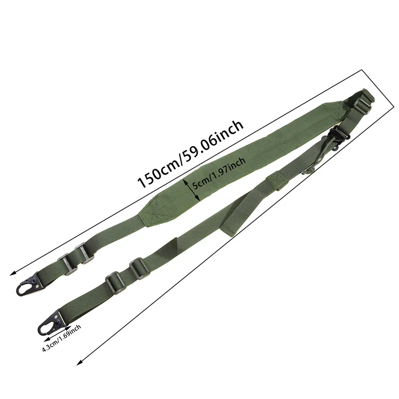 Hunting Rifle Tactical Sling Removable 2 Point Padded Combat Modular Shooting Equipment MC Strap Accessories