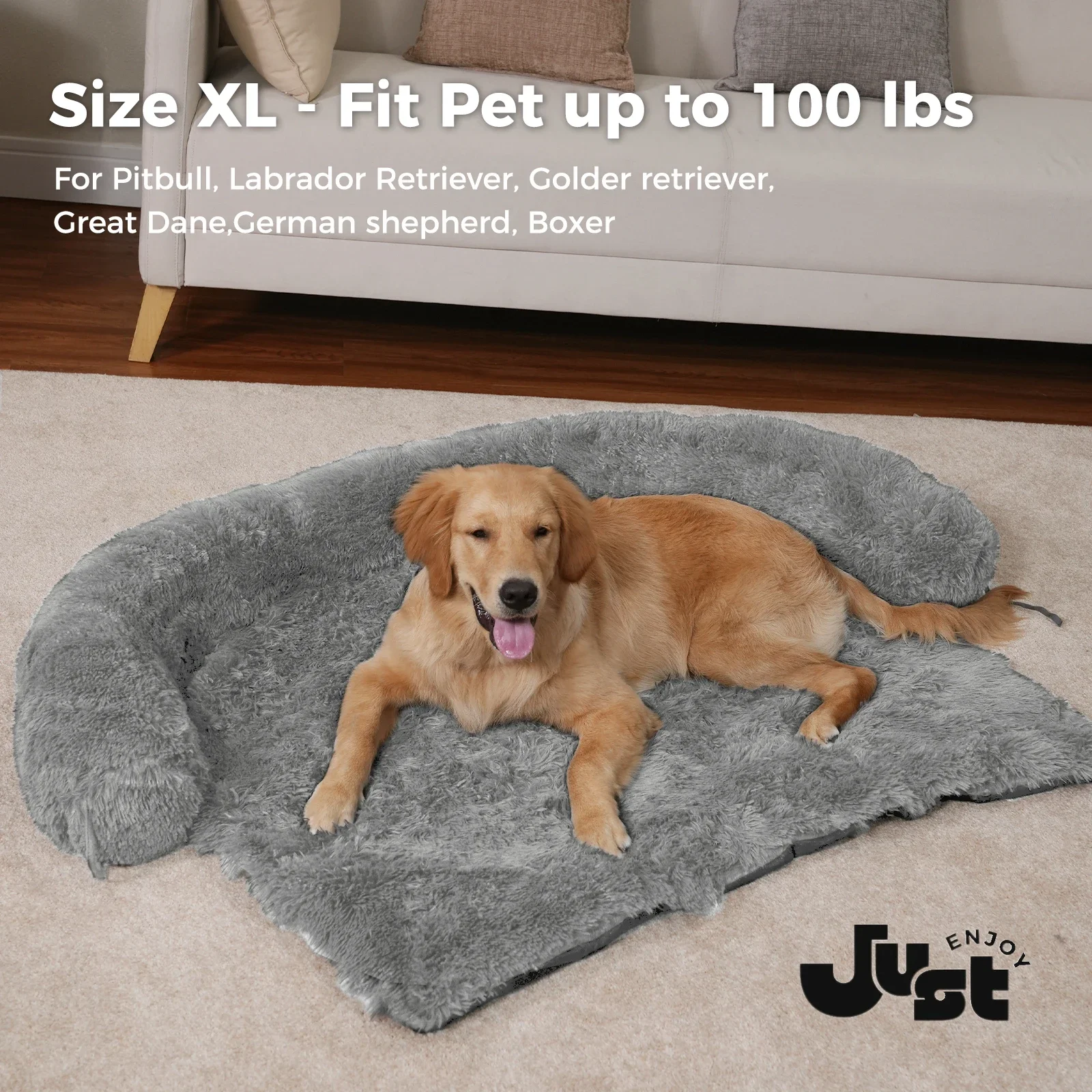 

Fluffy Dog Bed Mat, Portable Dog House, Winter Warm Pet Blanket, Washable Sleeping Bed for Dog & Cat, Pet Kennel, Puppy Pad