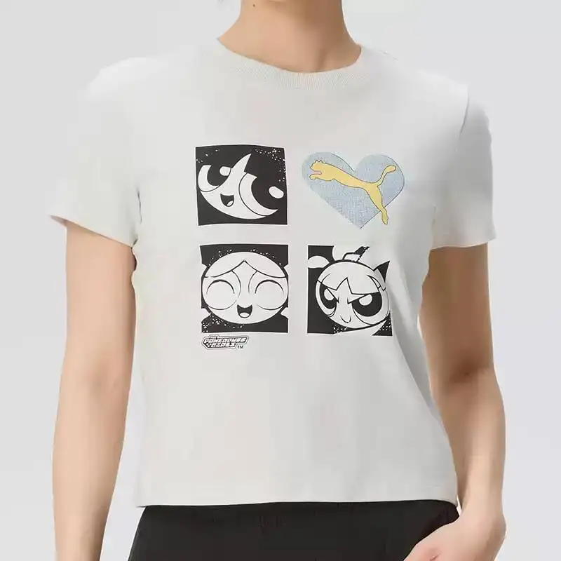 

Puma Women's Short-Sleeved Summer Space Girl Police Collaboration Casual T-Shirt 637468-01-82