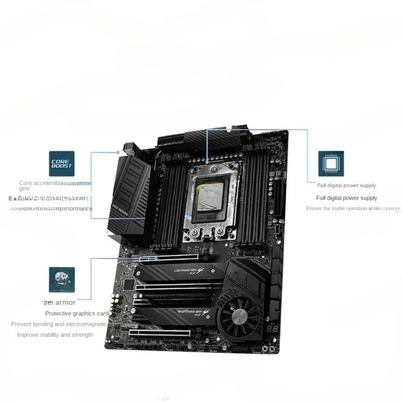 

Pre-owned TRX40 PRO 10G - Motherboard, CPU Ruilong 3960X/3970X / 3990X Rendering Deep Learning