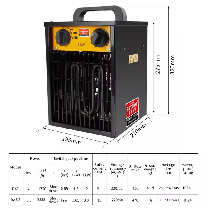 Small and portable household overheat protection intelligent constant temperature heater