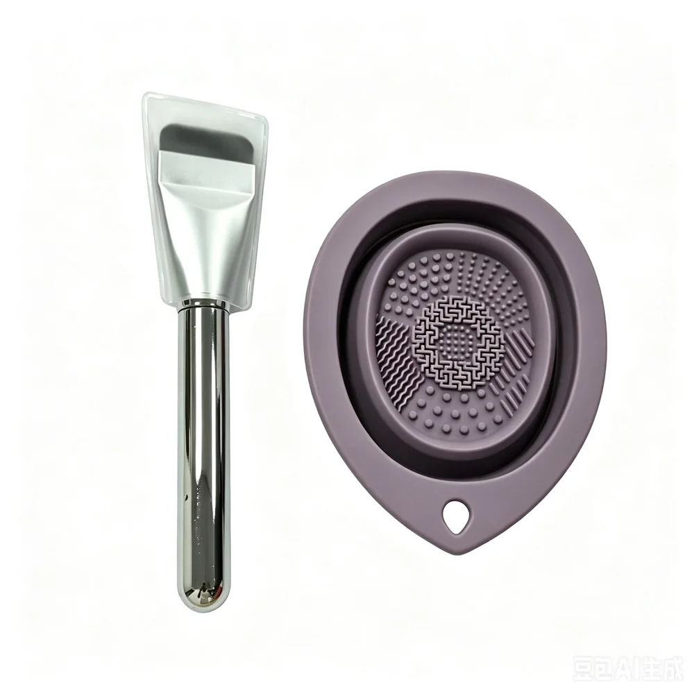 vvocci Powder Puff That Doesn't Absorb Powder One-piece Foundation Brush Cleaning Bowl Beauty Tools