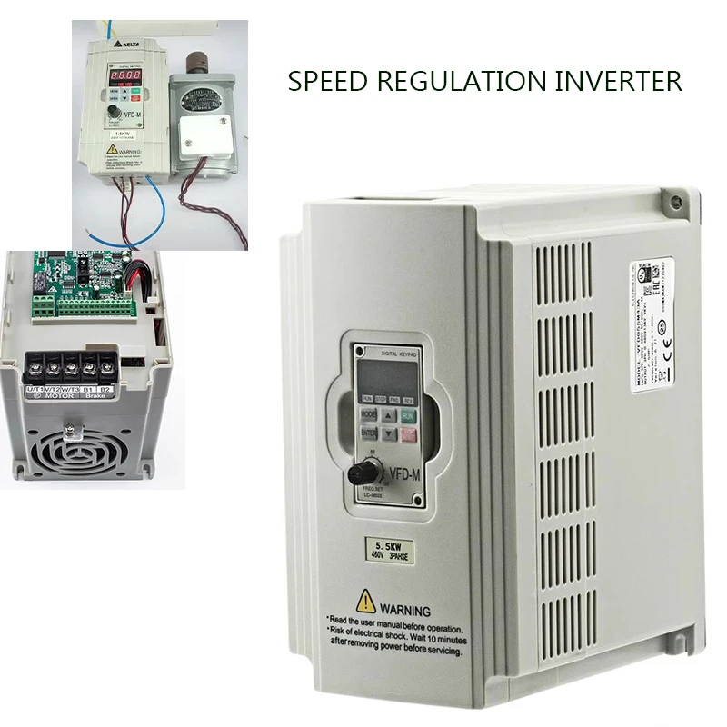 

Delta Inverter Ultra Low Noise Mini Three Phase 220V 380V 0.4/1.5/2.2/kw Speed Regulation Inverter