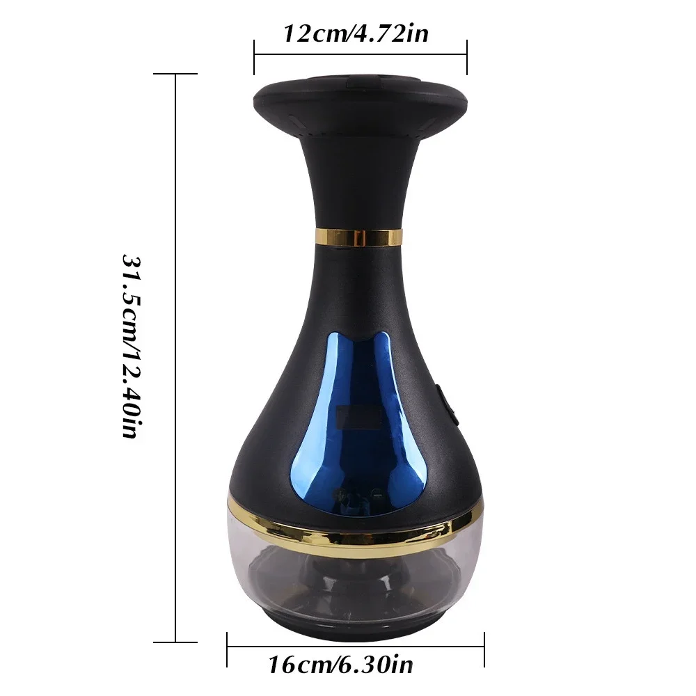 Electric LED Hookah Dry Herb Smoking Pipe Set with Heating Grass Bowl Rechargeable Tobacco Pipes Water Filter Smoke Accessories