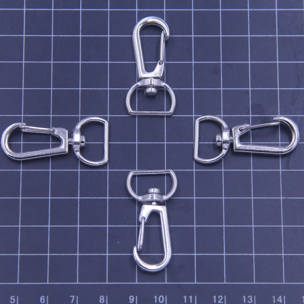 500Pcs Silver Tone Clasps For Key Chains Rings Alloy Charms Jewelry DIY Findings 3.6x1.8cm