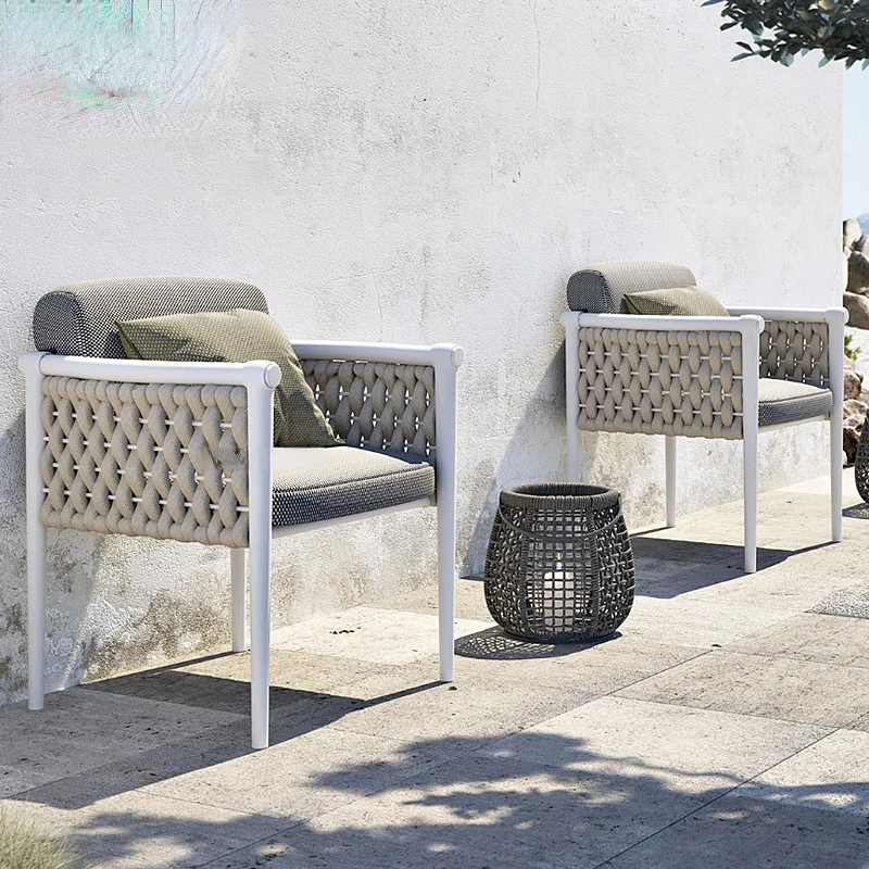 Nordisches Outdoor-Sofa Freizeit garten kreative Rebe Stuhl Sofa Kombination Designer Terrassen möbel