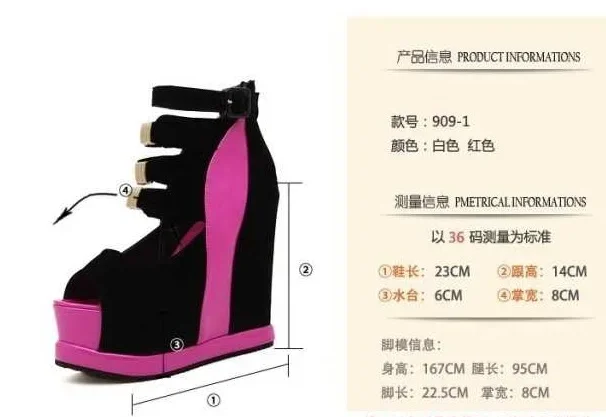 Zapatos de plataforma con suela gruesa para mujer, sandalias de cuña con tacón alto de 14cm, Punta abierta, colores mezclados, Sexy, verano, 2020