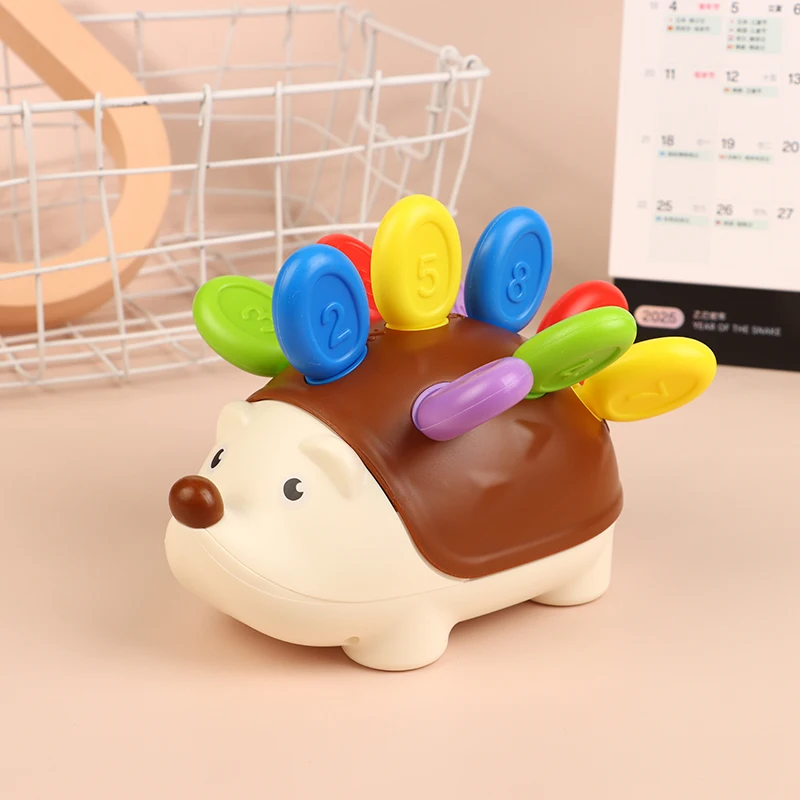 

Hedgehog Stacking Toy Fine Motor Skills Activity Set for Toddlers Age 1-3 Educational Montessori Learning Toy