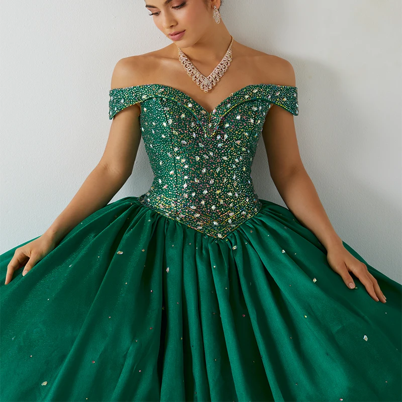 Robe de Quinceanera longue perlée chérie, robe de Rhen cristal de célébrité d'anniversaire, 15 ans, 2023