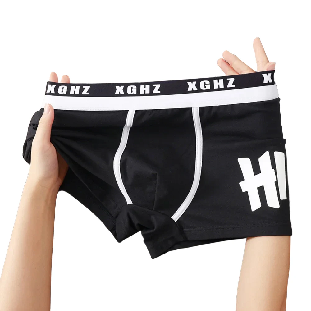 Bañadores de algodón suave, ropa interior transpirable, informal, uso diario, tela de algodón 90, nuevo estado, patrón de estampado de letras