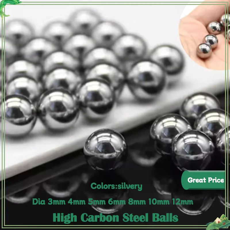 

Dia 3mm 4mm 5mm 6mm 8mm 10mm 12mm High Precision Bearing Steel Round Balls Bicycle Accessories Brand New High Carbon Steel Ball