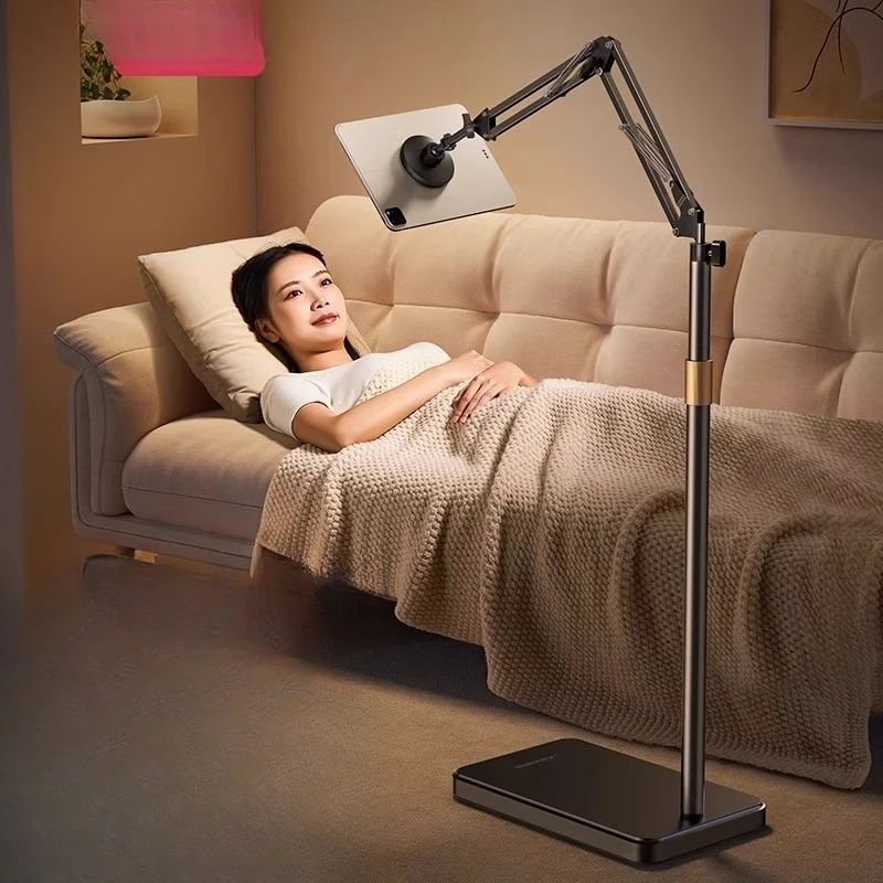 

Magnetic suction tablet bracket Lazy floor-to-ceiling bedside mobile phone live broadcast Lying on the bed watching