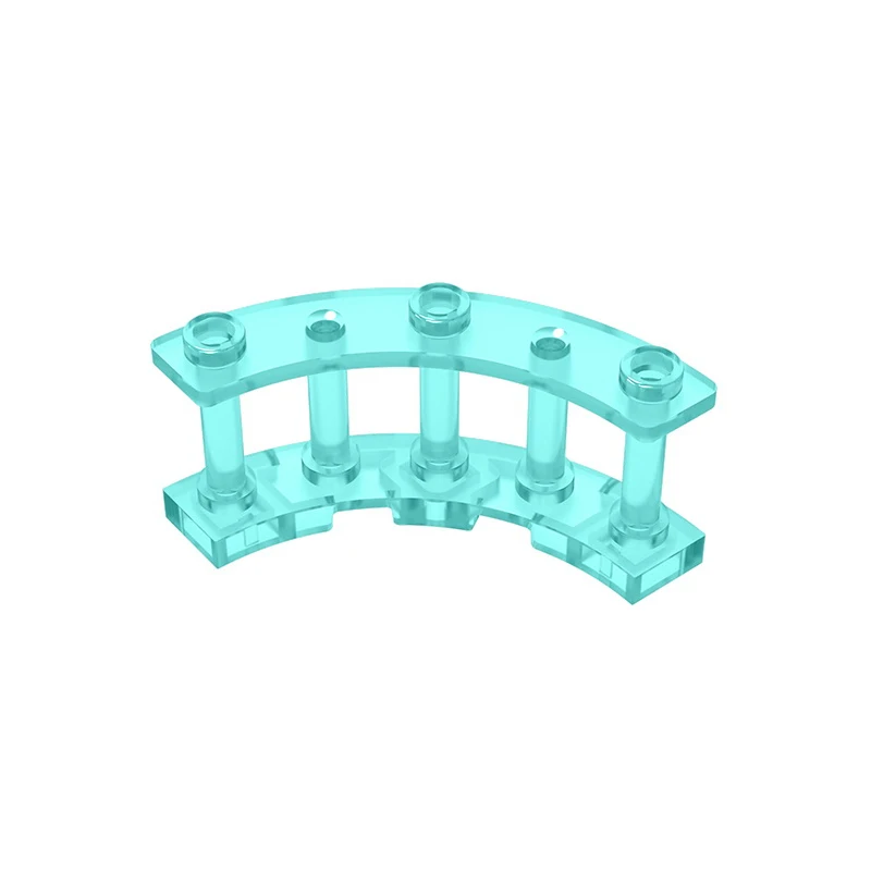 Gobricks GDS-1166 Fence 4 x 4 x 2 Quarter Round Spindled with 3 Studs compatible with lego 21229 pieces of children's toys