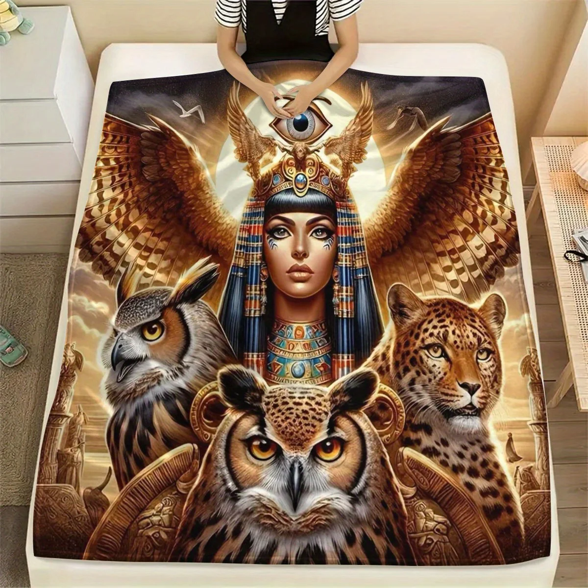 ผ้าห่มลายพิมพ์สไตล์อียิปต์โบรา - Home Textiles Egypt บทวิจารณ์และราคา