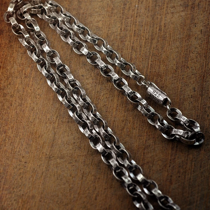 

Punk long necklace men's trendy retro chain European and American women with clavicle chains Minimalist Couple Ring Chain Minima