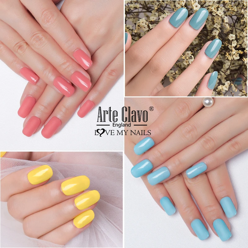 Arte Clavo 15ml colori smalto Gel per unghie primavera estate rosa Semi permanente Soak Off UV LED Gel Nail Art vernici di Design fai da te