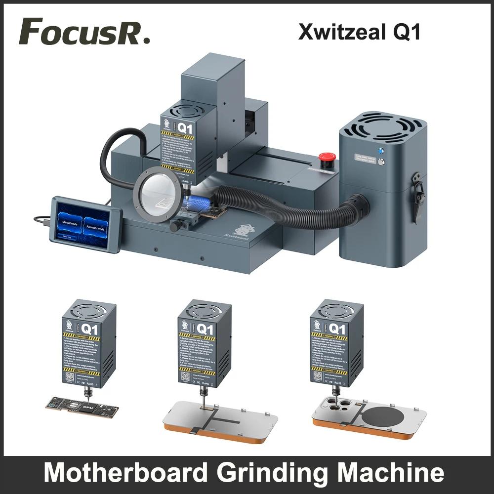 XWITZEAL Q1 Automatic CNC Motherboard Grinding Machine for iPhone Macbook Tablet Touch IC CPU Frame Polishing Phone Repair Tool