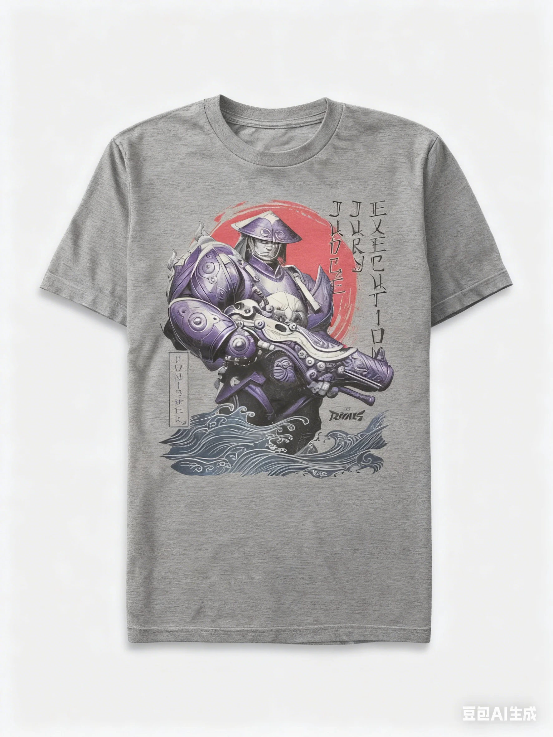 

Marvel Genuine 2026 New Punisher Dangan Ronin Samurai Comic Print Plus Size Women's Fashion Short Sleeve Loose Sports T-Shirt