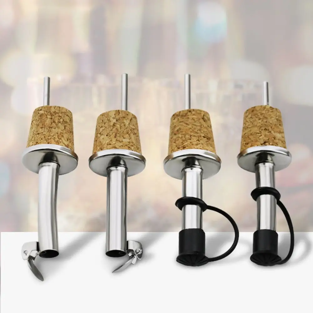 1/3pcs Bar Wooden Cork Red Stopper For Bottle Wine Olive Oil Pourer Dispenser Spout Bottle Pourer Stopper Accessories