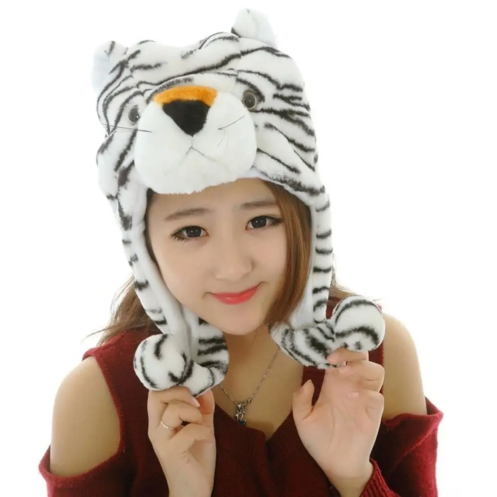 Bomber Hat Cartoon Moving Hat Animal Trapper Hat Animal Earflap Hat Neck Warmer Funny Earmuff Earflap Winter