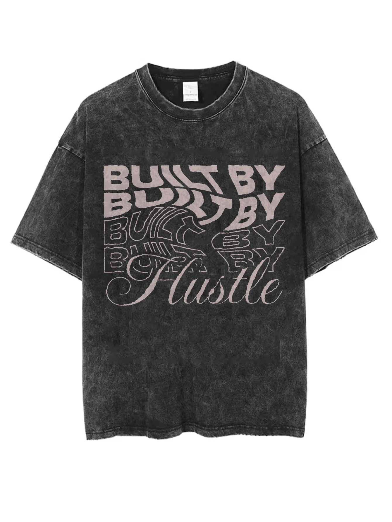 

HUSTLE Expensive Difficult And Talks Back Washed Round Neck T-Shirt Loose Fit Comfortable for Women Men Great for Christmas