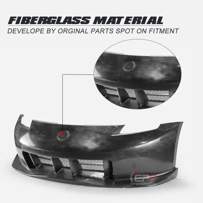 

Подходит для Nissan 350Z Body Kit, модификация Demon Z33, автомобильная ручка из смолы, передний бампер, подтяжка лица