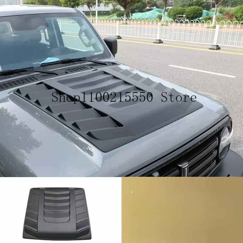 4x4 Car Accessories ABS Black Bonnet Scoop Hood Cover For Great Wall GWM WEY TANK 300 Tank 300 2021-2024 Body Kits