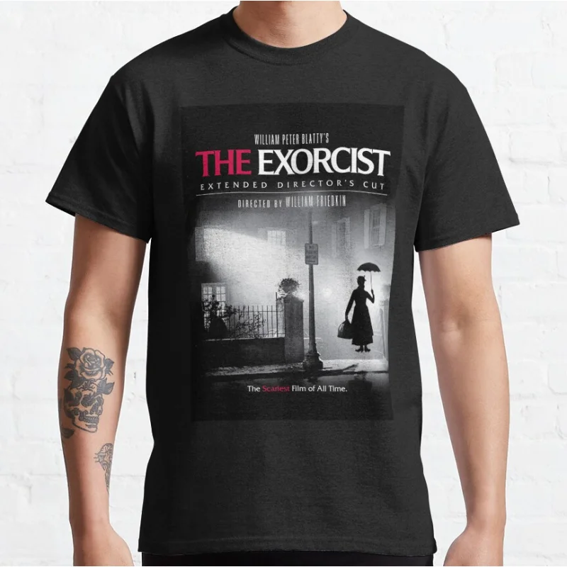 Retro 80s Horror films Mary Poppins in The Exorcist Scary movie monsters Graphic T Shirts large size Adult tops S-6XL