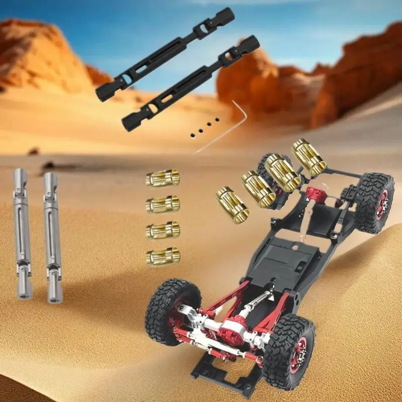 

Superior Metal Drive Shaft & CVD Driveshaft with 3mm-4mm Sleeve, 1 Set 1/12 RC Car Upgrade Parts for MN78 MN82 LC79