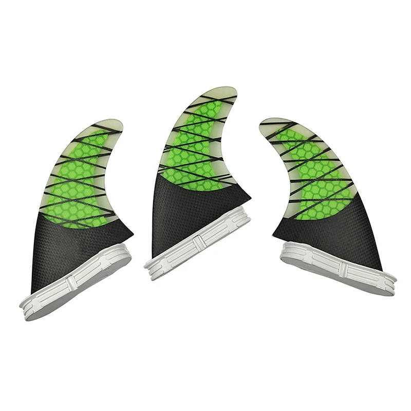 

Surfboard Double Tabs 2 Fin Size M Green Color Fiberglass Honrycomb Paddleboard 3 PCS/SET SUP Accessroies