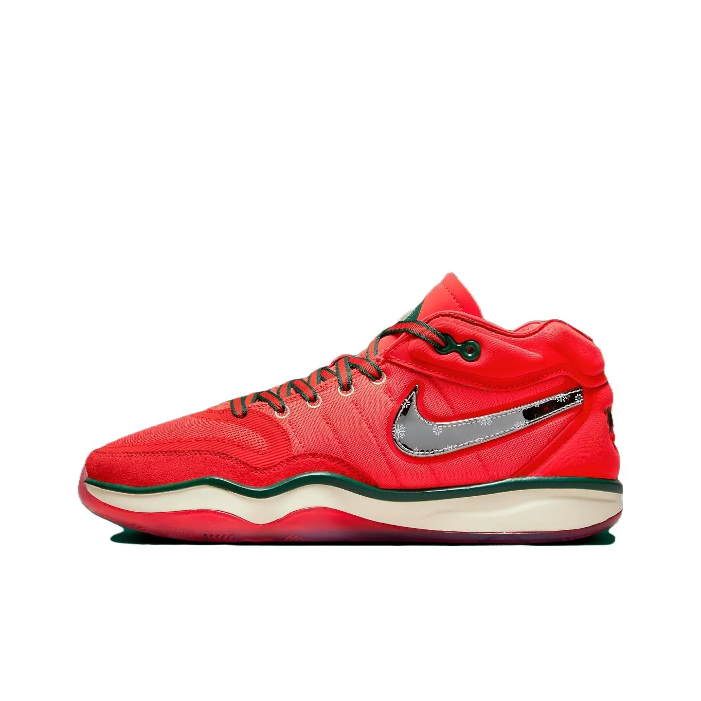 Nike Air Zoom GT Hustle 2 EP Comfortable Round Toe Low top Basketball Shoes Unisex Red Green Asian Version DJ9404-601