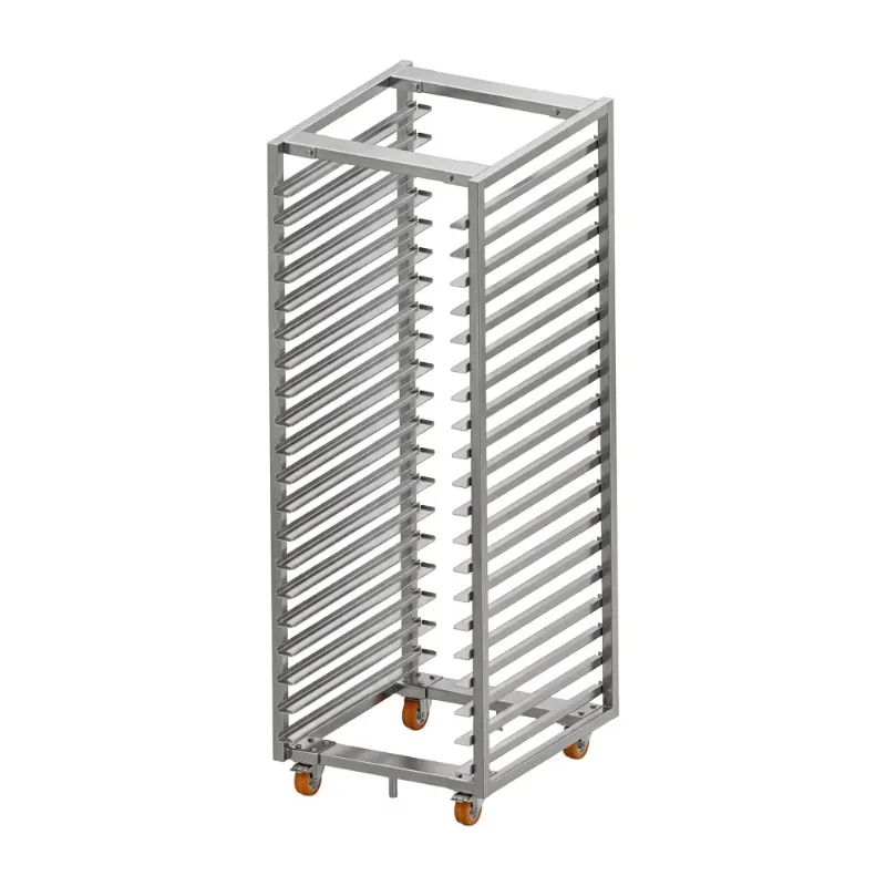 15/20 Layer Custom Stainless Steel Baking Tray Rack Bread Display Baking Trolley Heavy Duty Rotary Oven Bakery Trolley