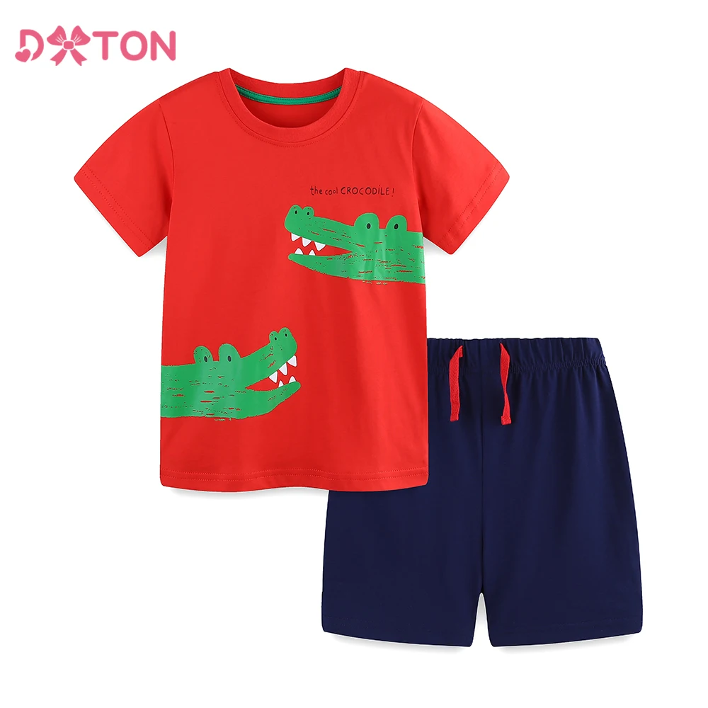 

DXTON 2024 Girls Summer Clothing Sets Puff Sleeves T-shirts+Shorts 2pcs Children Suit For Girls Unicorn Baby Kids Casual Clothes