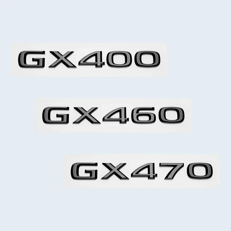

Glossy Black 3D ABS Letter Number Emblem for Lexus GX400 GX460 GX470 Car Rear Trunk Logo Badge Sticker Accessories