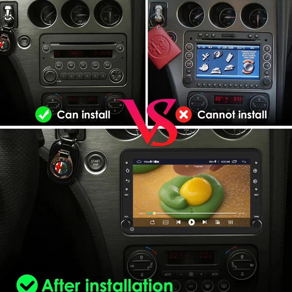 7862 Android Auto Radio For Alfa Romeo 159 Brera Spider Sportwagon Carplay Car Multimedia RDS GPS 2din DVD Autoradio AI Voice 4G