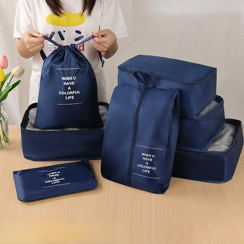 Business Travel Luggage and Clothing Sorting Eight Piece Set Storage Bag Anti Splash Water Storage Set Can Be Freely Matched