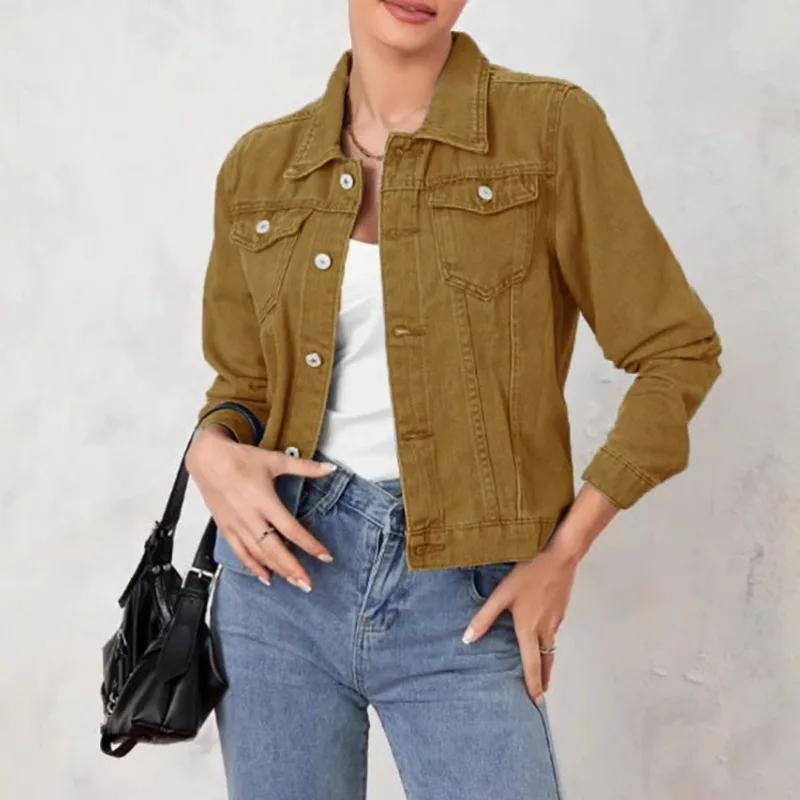 New 2025 Women's Fashion Denim Jacket, Short-Style Fashionable Top Outerwear