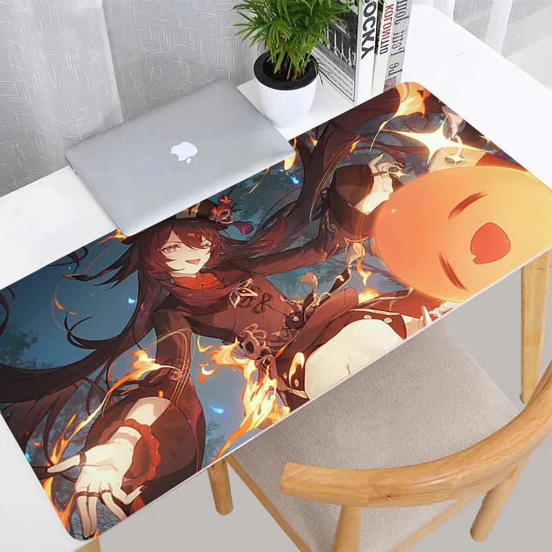 Genshin Impact Hu Tao Kawaii Mouse Pad Laptop Anime Girl Gaming Accessories Mousepad Home Computer Gamer Cabinet Desk Mat Carpet