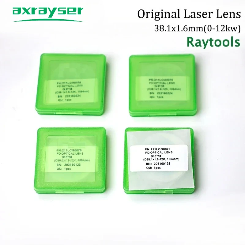 

Raytools Original Laser Protective Lens 1064nm 38.1x1.6 (38x5mm)12KW 211LCG0076 For BM114S BM115 Fiber Laser Cutting Head