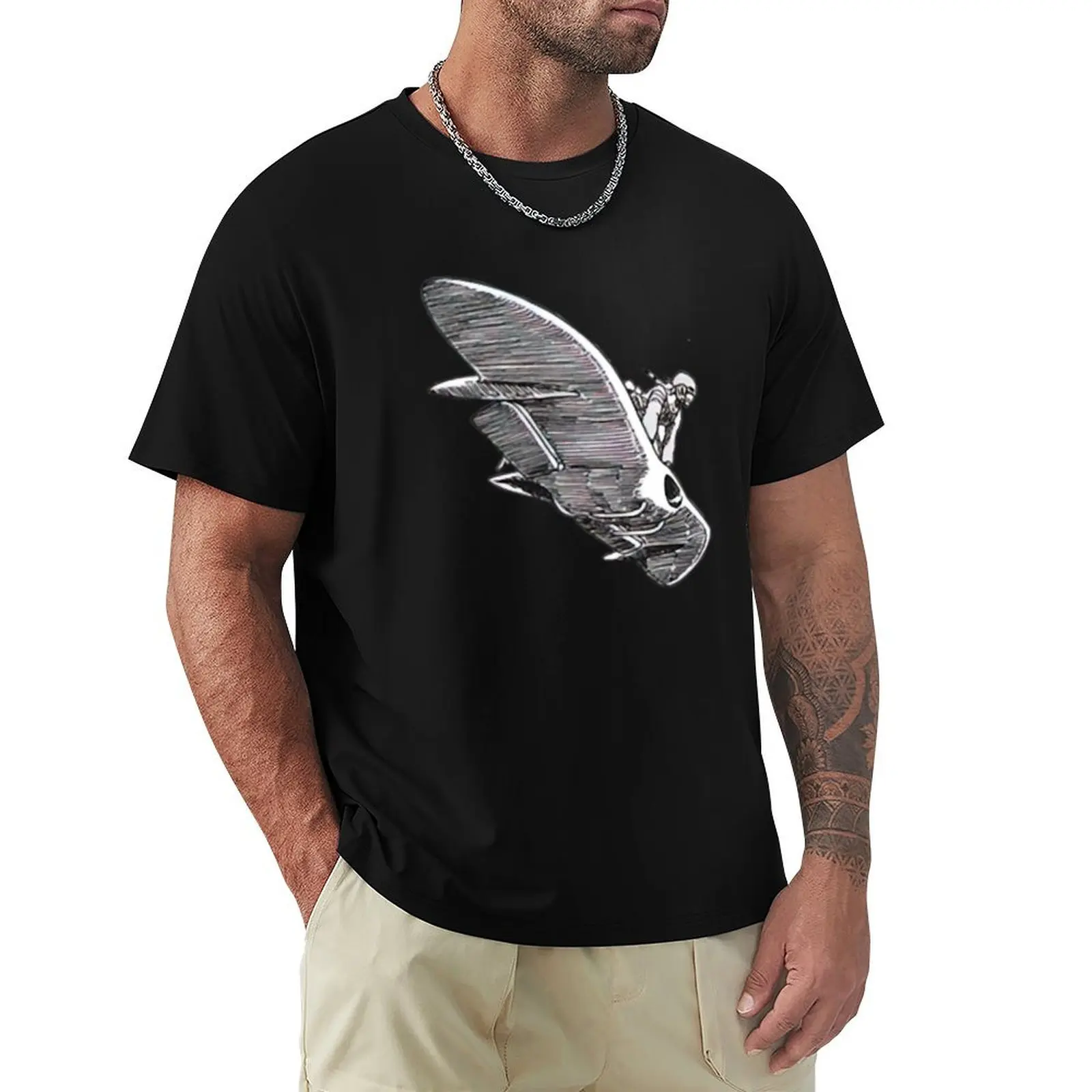 on the plane T-Shirt Aesthetic clothing graphics quick drying fruit of the loom mens t shirts