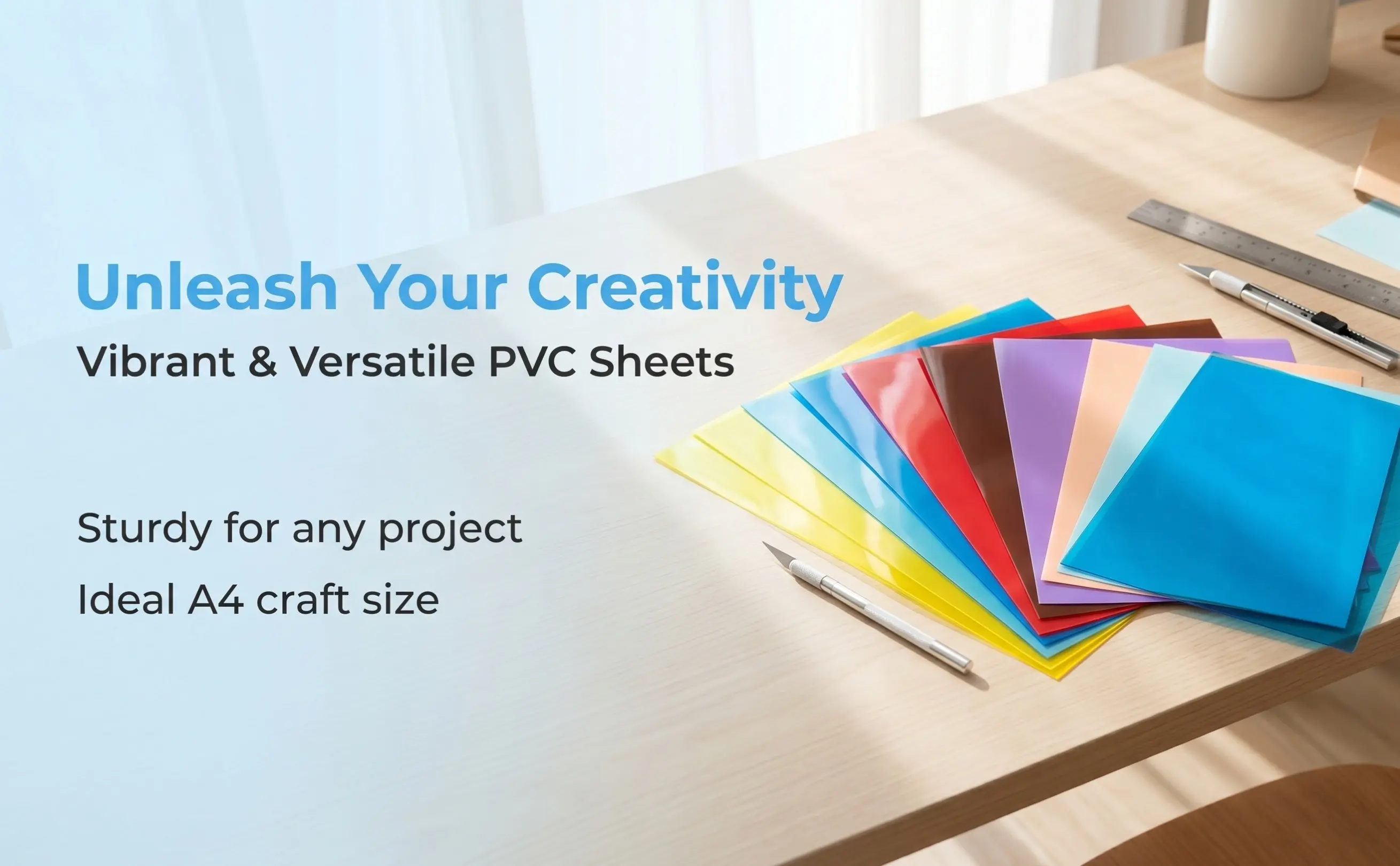 10Pcs Colored PVC Glass Paper Sheets A4 Thickened Transparent Film for DIY Crafts Party Wrapping Window Art Light Diffuser