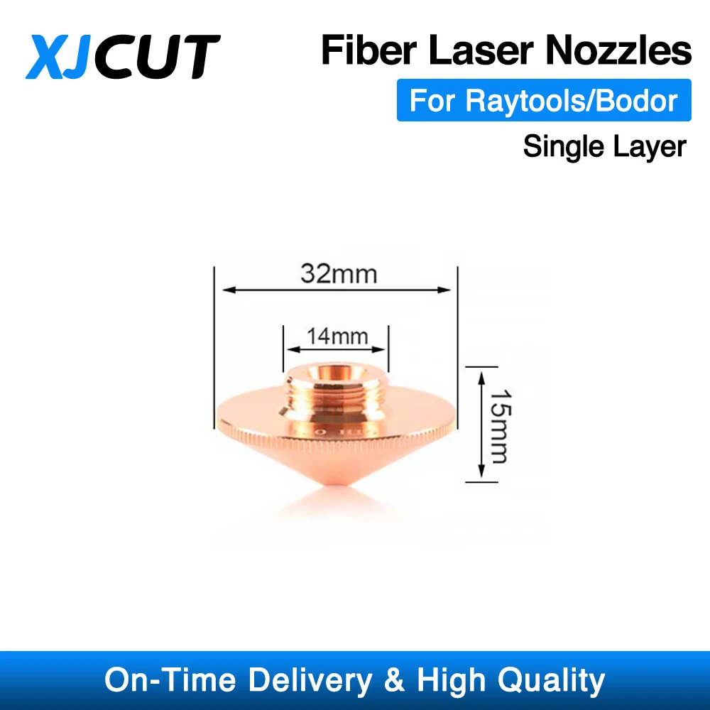 XJCUT Raytools Nozzle Single/Double Layer Dia.32mm Caliber 0.8-5.0mm For Empower Fiber Laser Head Bodor Glorystar Laser Machine